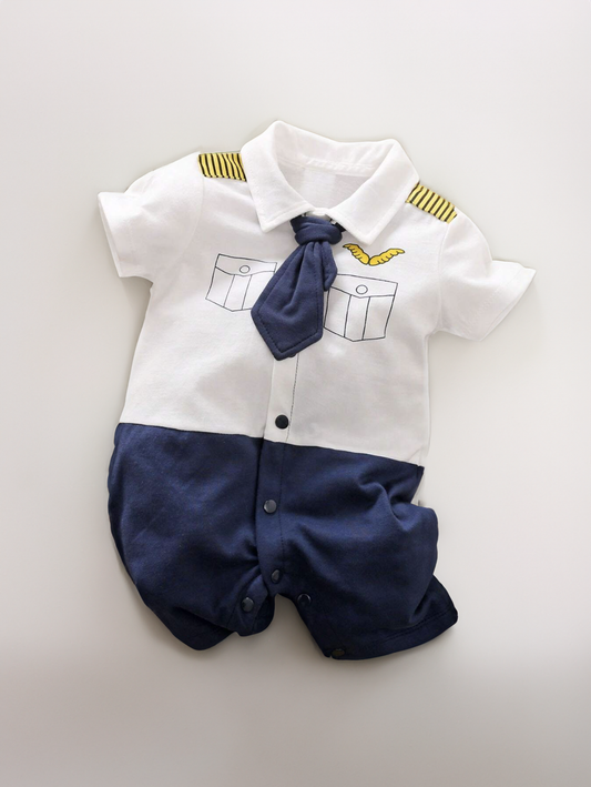 Baby Boy Airplane Pilot Romper Onesie Costume