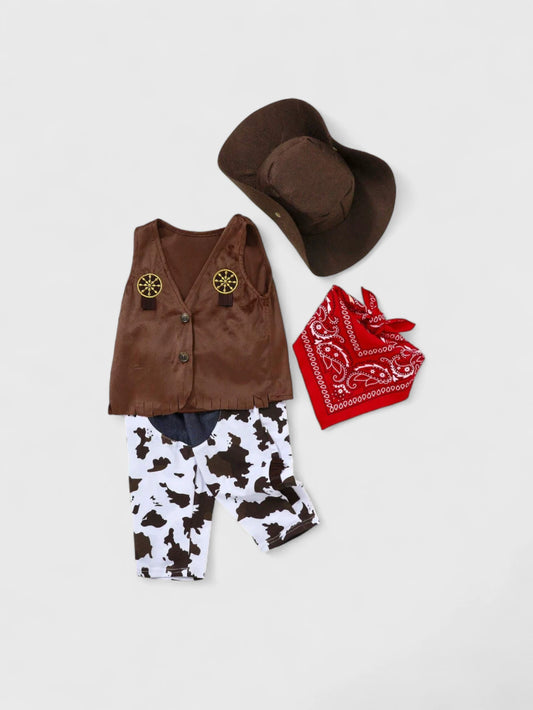 4 Pcs Baby Cowboy Costume