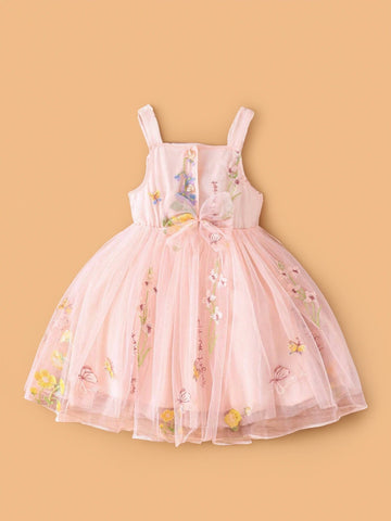 Baby Toddler Girl Butterfly Embroidery Mesh Dress