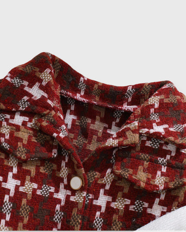 3 Pc Baby Girls Houndstooth Tweed Set