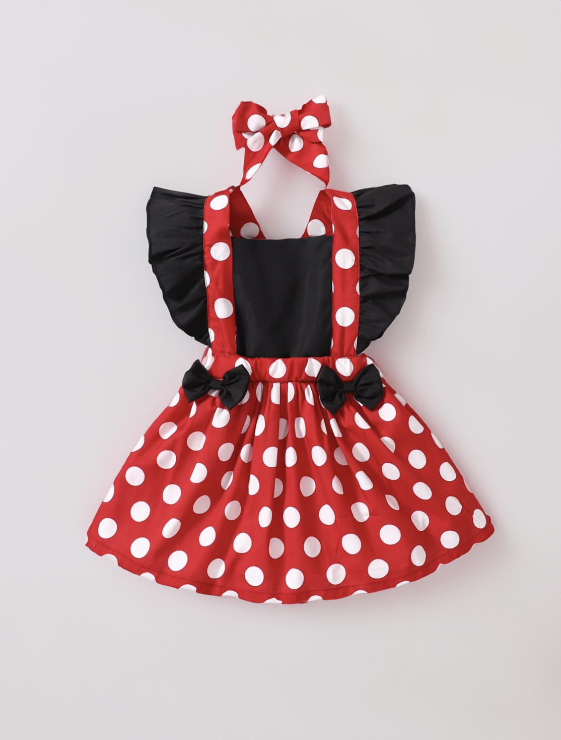 Baby Girl Red Pink Polka Dot dress Costume