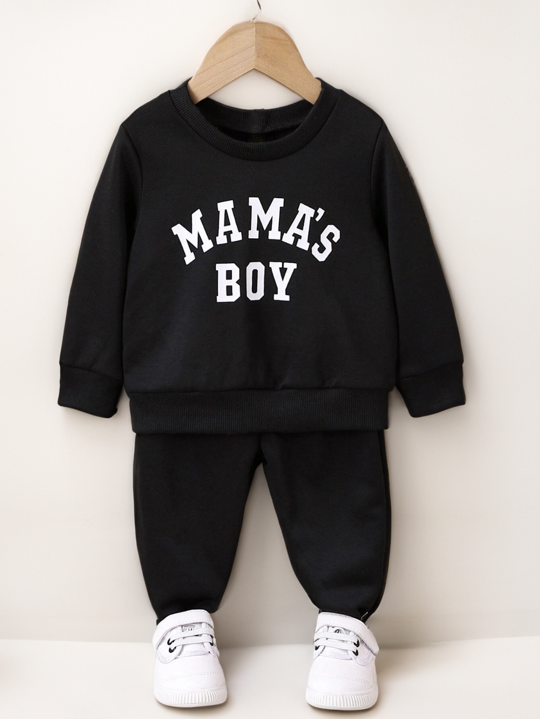 2 Piece Baby Boy 'Mama Boy' Sweat shirt and Pant Set