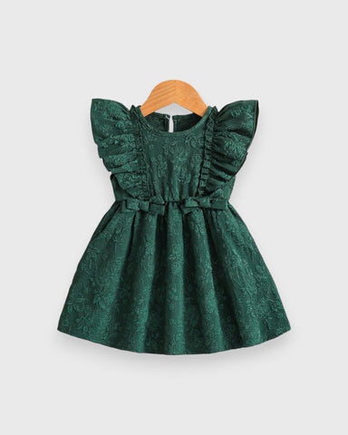Baby Girl Damask Jacquard Dress