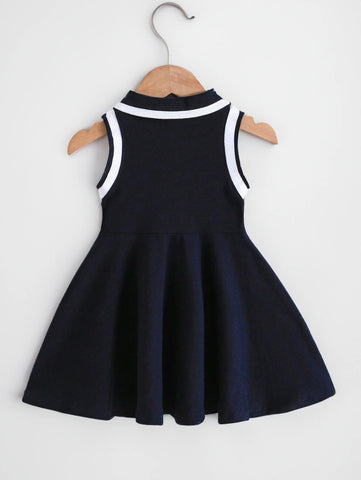 Baby Girl Stripe Polo Sleeveless Tennis Dress