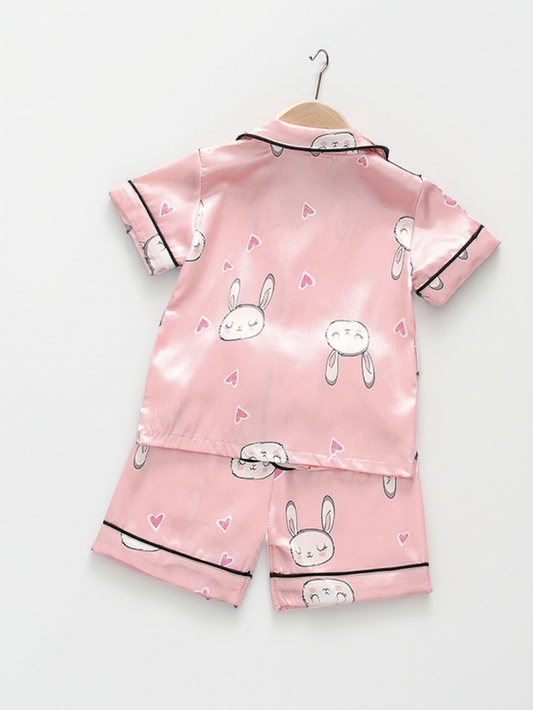 Toddler Girls Little Bunny Satin Pyjama Set
