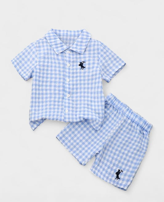 Toddler Little Boys Gingham Set