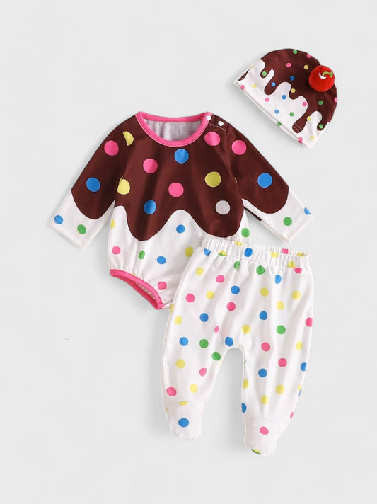 3 Pc Infant Baby Ice Cream Sundae Costume