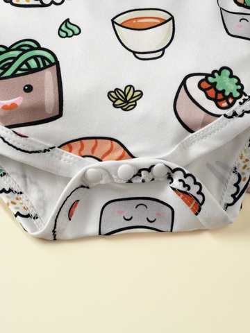 Baby Japanese Cute Kawaii Sushi Nigiri Print bodysuit