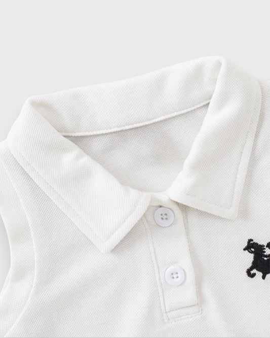 2 Pc Baby Girl Polo Pleat Skirt Set