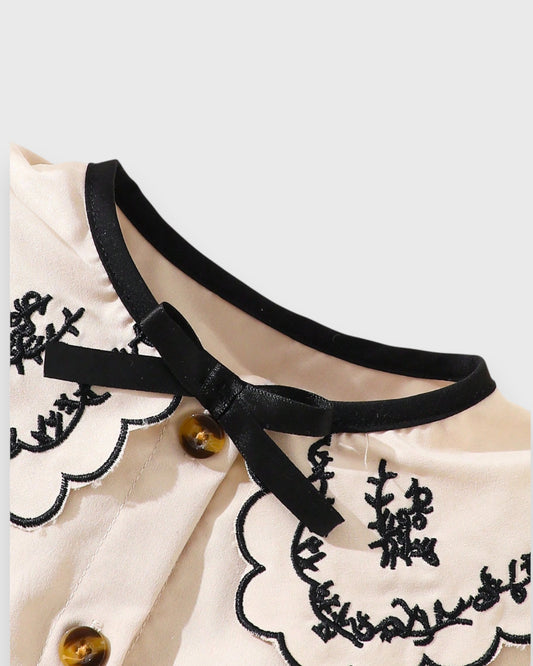 Baby Girl Scallop Trim Bodysuit