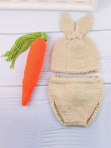 Newborn Baby Knit Bunny Costume