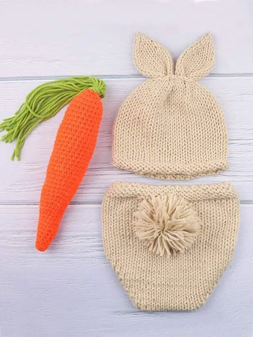 Newborn Baby Knit Bunny Costume