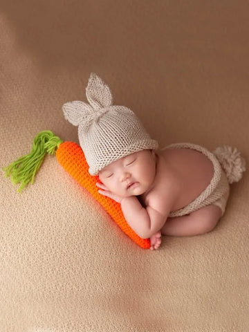 Newborn Baby Knit Bunny Costume