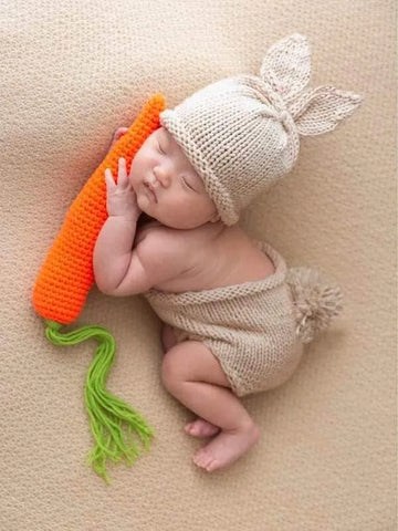 Newborn Baby Knit Bunny Costume