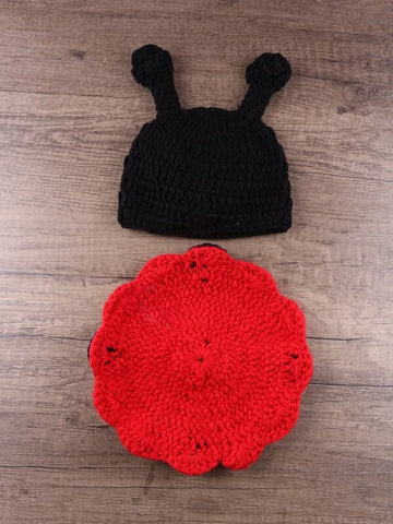 Unisex Newborn Crochet Knit baby Lady bug Costume