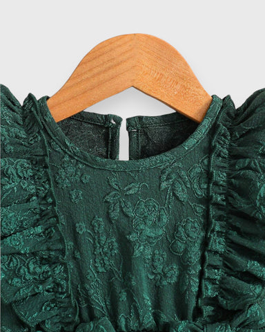 Baby Girl Damask Jacquard Dress