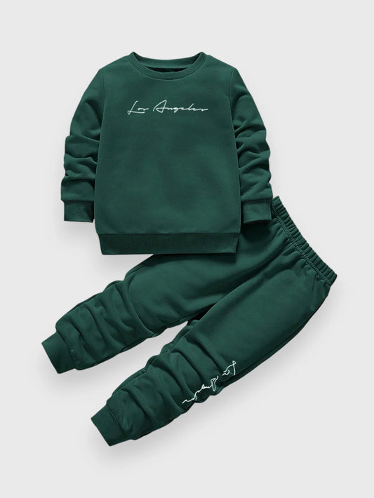 2 Pc Boys LA Script Sweat Set