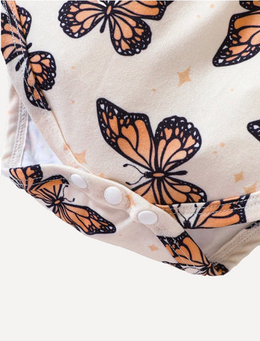 2 piece Baby Girl Butterfly Bodysuit & Headband