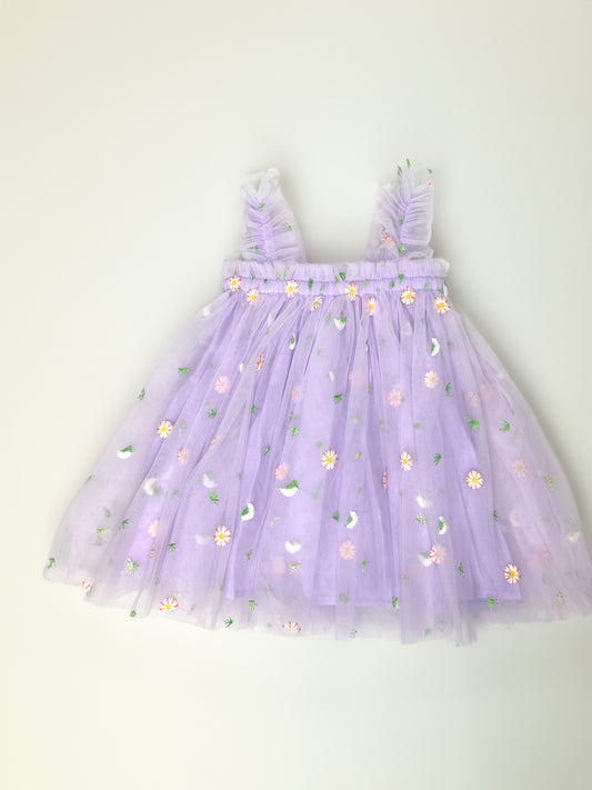 Baby Girl Floral Embroidery Tulle Dress