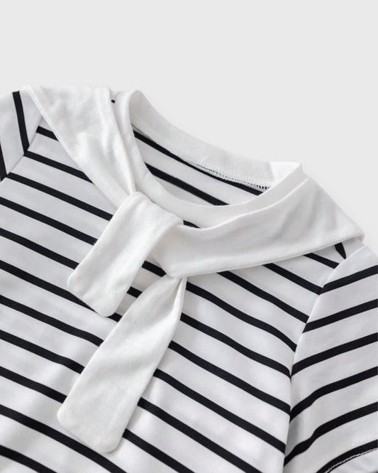 3 Pc Baby Boy Stripe Tee & Shorts Set