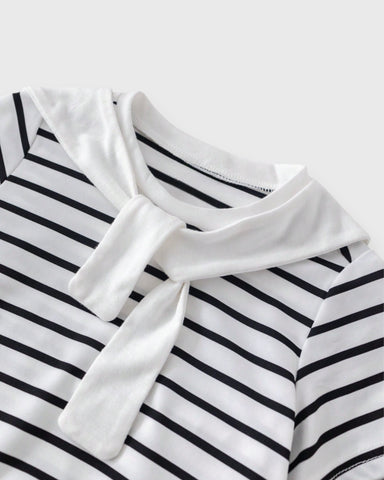 3 Pc Baby Boy Stripe Tee & Shorts Set