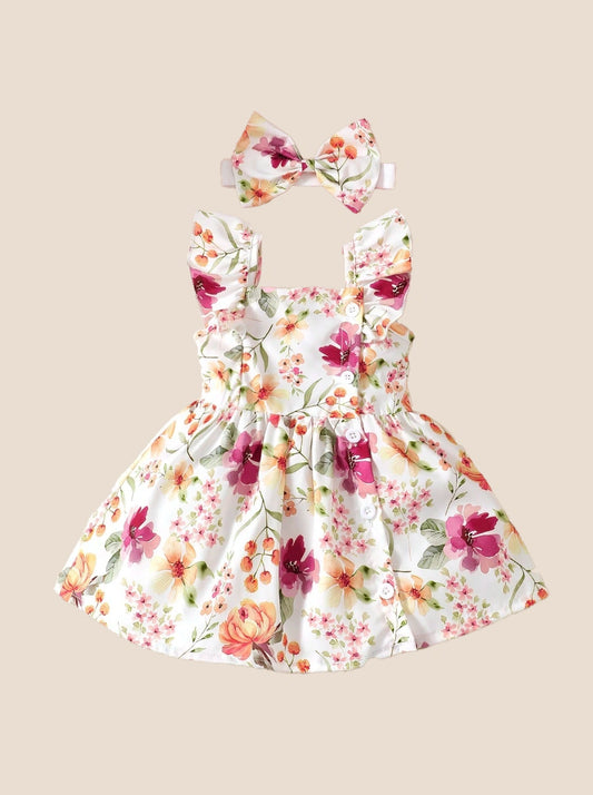 Infant Baby Girl Floral Print Dress