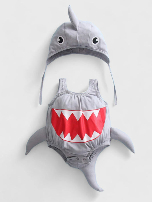 2 Pc Infant Baby Shark Bodysuit Costume