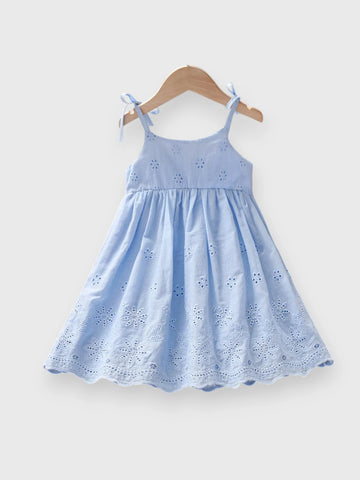 Girls Cotton Eyelet Sun Dress