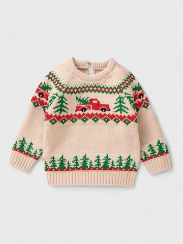 Baby Knitted Christmas Truck Sweater