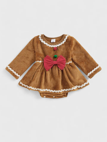 Baby Girl Plush Gingerbread Dress