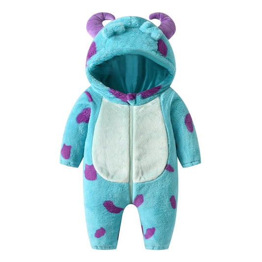 Baby Blue Monster Fleece Jumpsuit