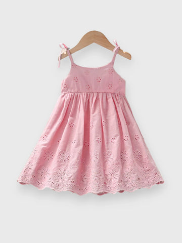 Girls Cotton Eyelet Sun Dress