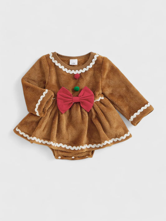 Baby Girl Plush Gingerbread Dress