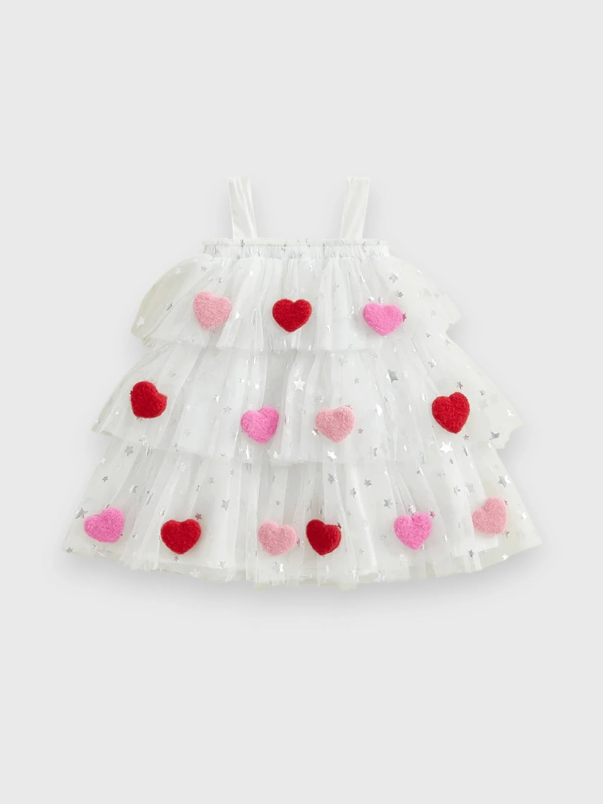 Girl Valentine Tulle 3D Heart Dress