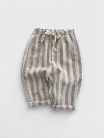 Boy Vintage Stripe Linen Casual Pants