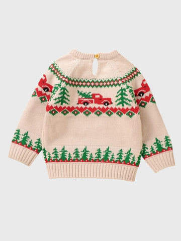 Baby Knitted Christmas Truck Sweater