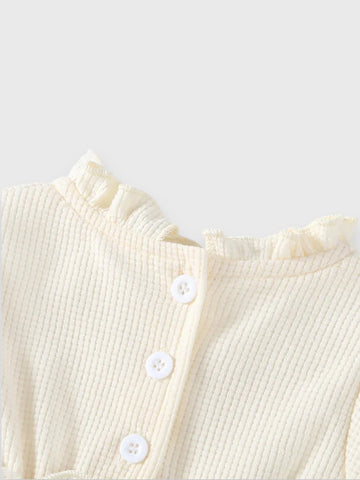 Baby Girl Waffle Lace Bodysuit