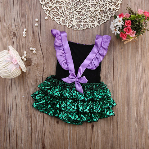 Baby Girl Sequin Sparkle Mermaid Bodysuit