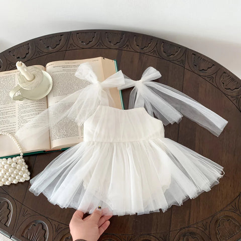 Baby Girl Princess Tulle Mesh Bow Dress