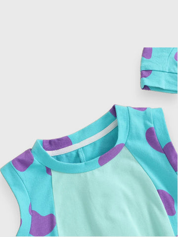 Baby Blue Monster Bodysuit Costume