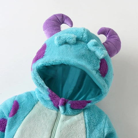 Baby Blue Monster Fleece Jumpsuit