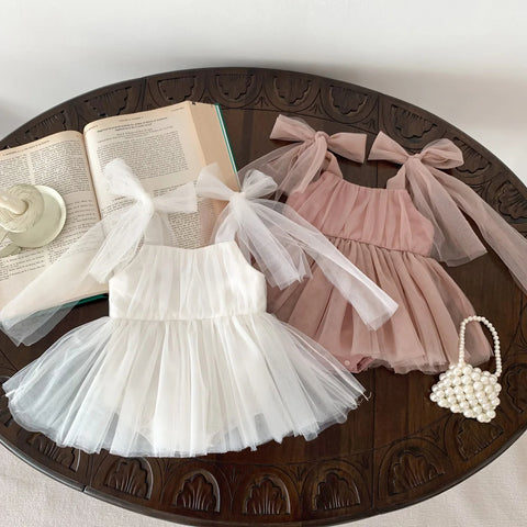 Baby Girl Princess Tulle Mesh Bow Dress