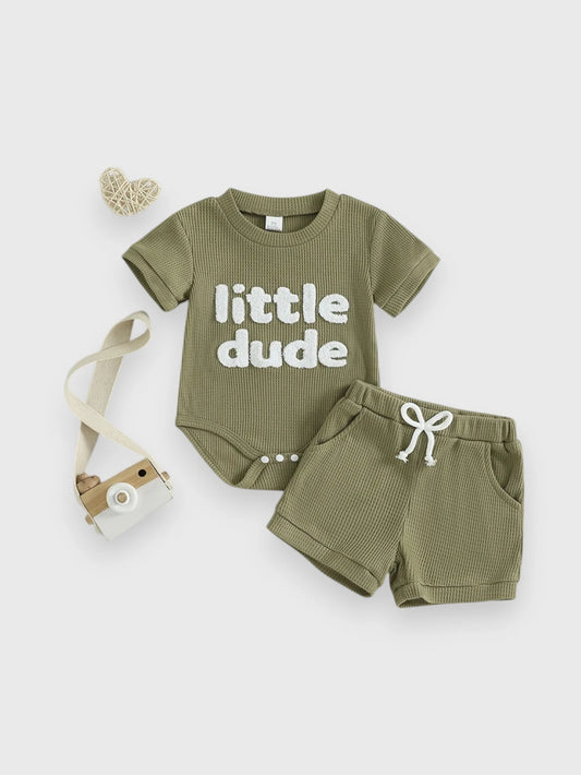 2 Pc Little Dude Waffle Set