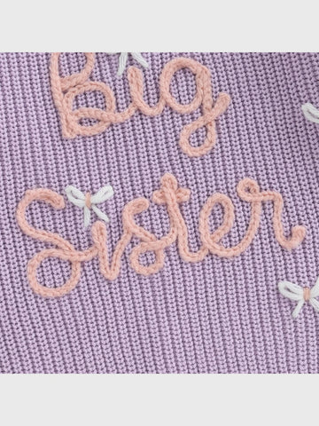 Girls Big Sister Bow Sweater