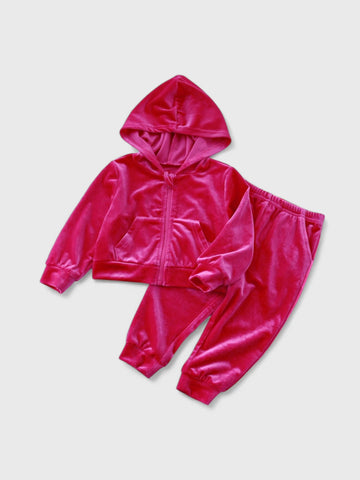 2 Pc Baby Girl Y2K Velvet Set