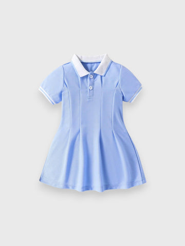 Baby Girl Stripe Polo Tennis Sport Dart Dress