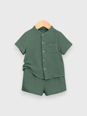 2 Piece Baby Boy Cotton Vacay Set