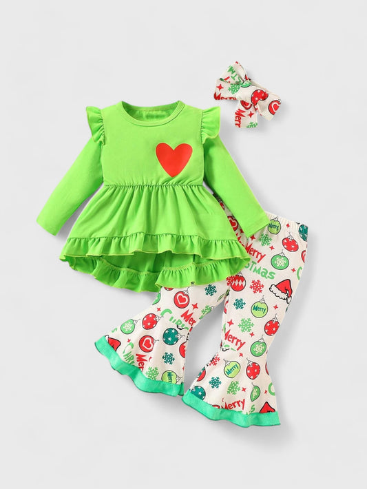 2 Pc Baby Christmas Heart Set