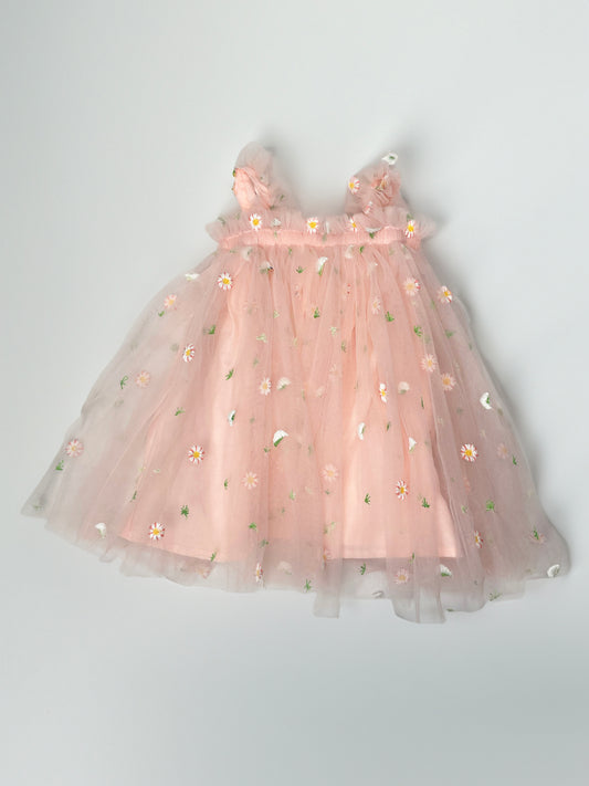 Baby Girl Floral Embroidery Tulle Dress