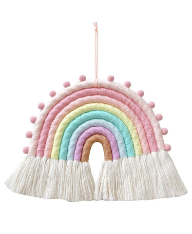 Pom Pom Decor Rainbow Wall Hanging